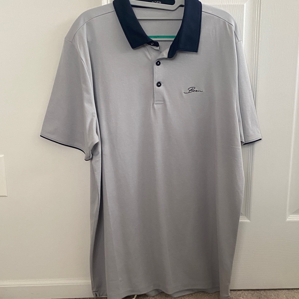 Boen Polo Shirt with Black Collar